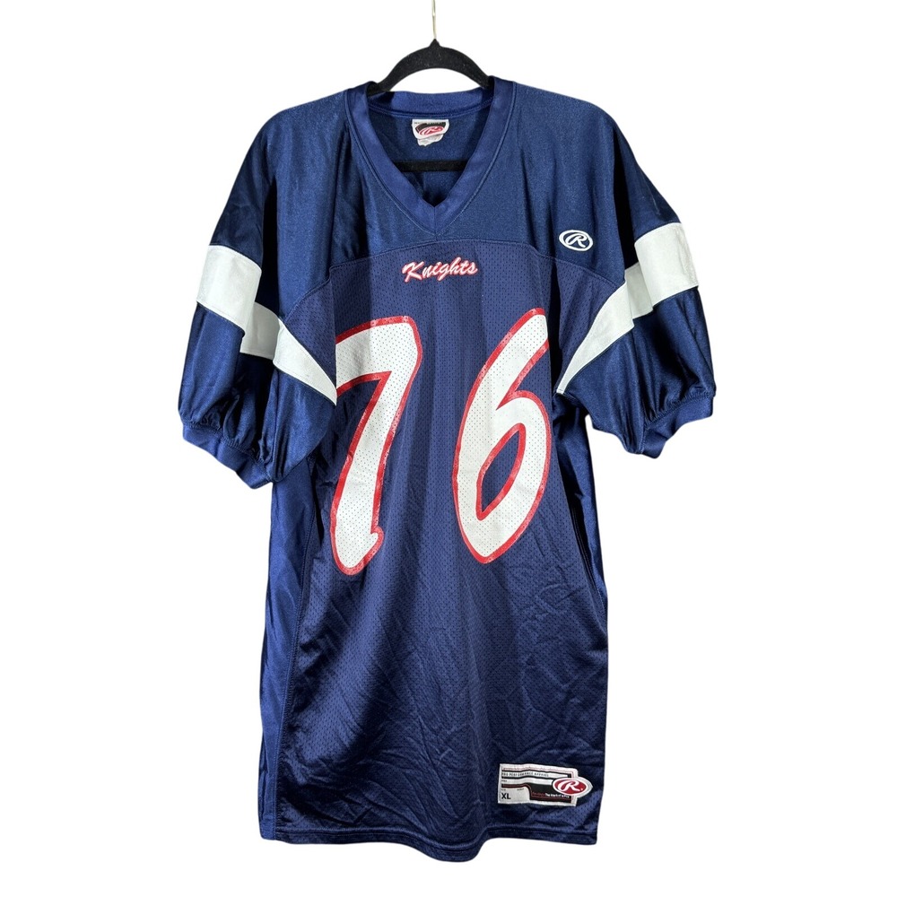 Rawlings Jersey Mens XL Knights 76 Athletic Football Blue